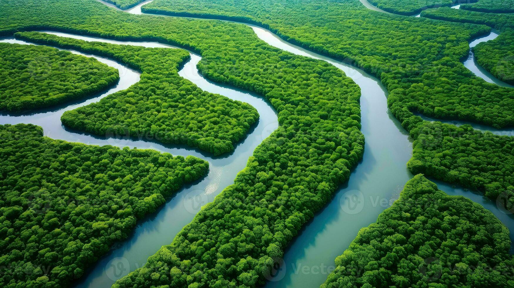 ai generado biodiversidad mangle bosque paisaje foto