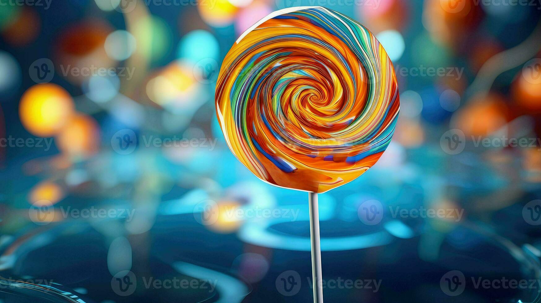 AI generated sugar lollipop candy food photo