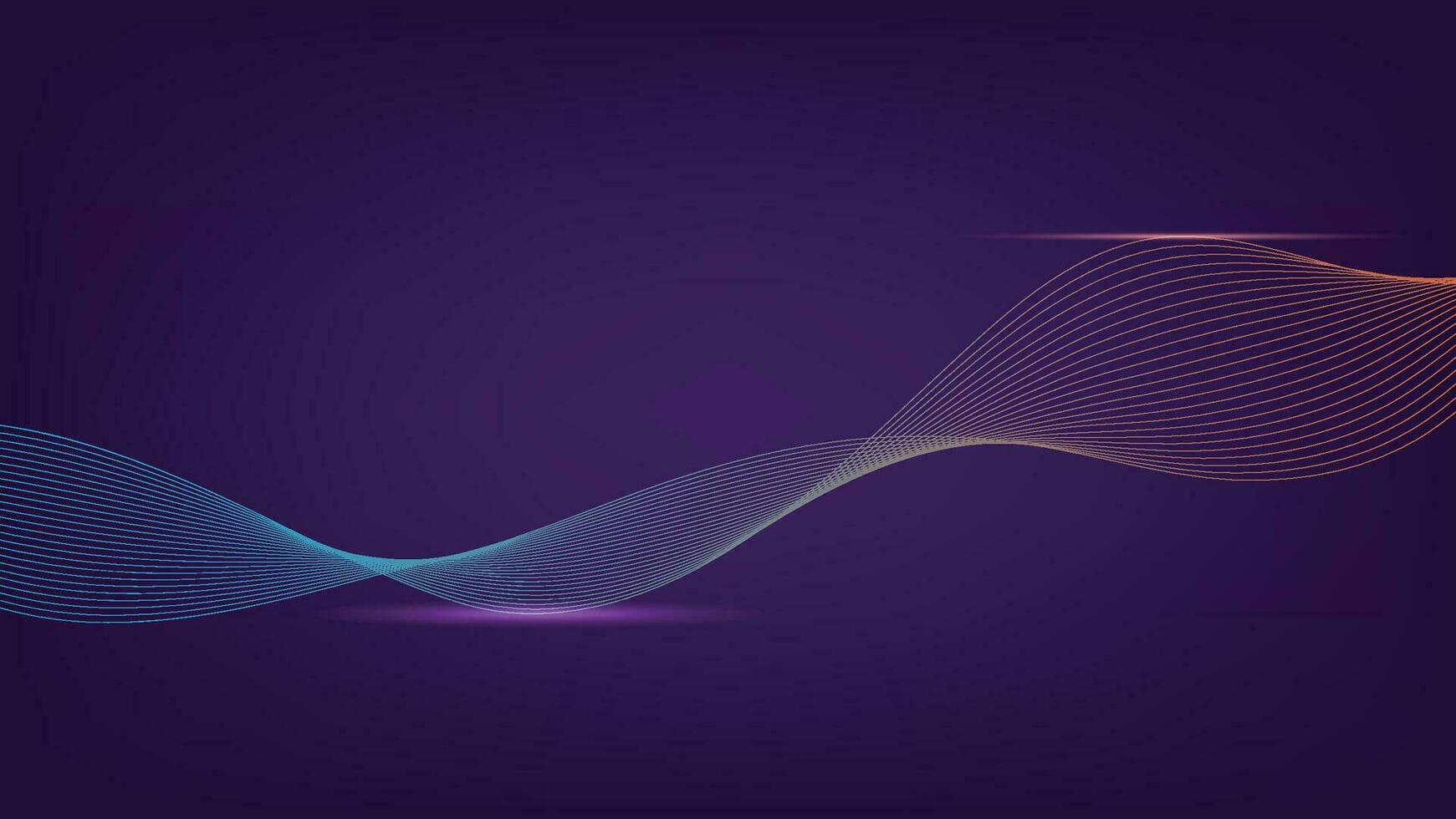 abstract wave background with purple light vector