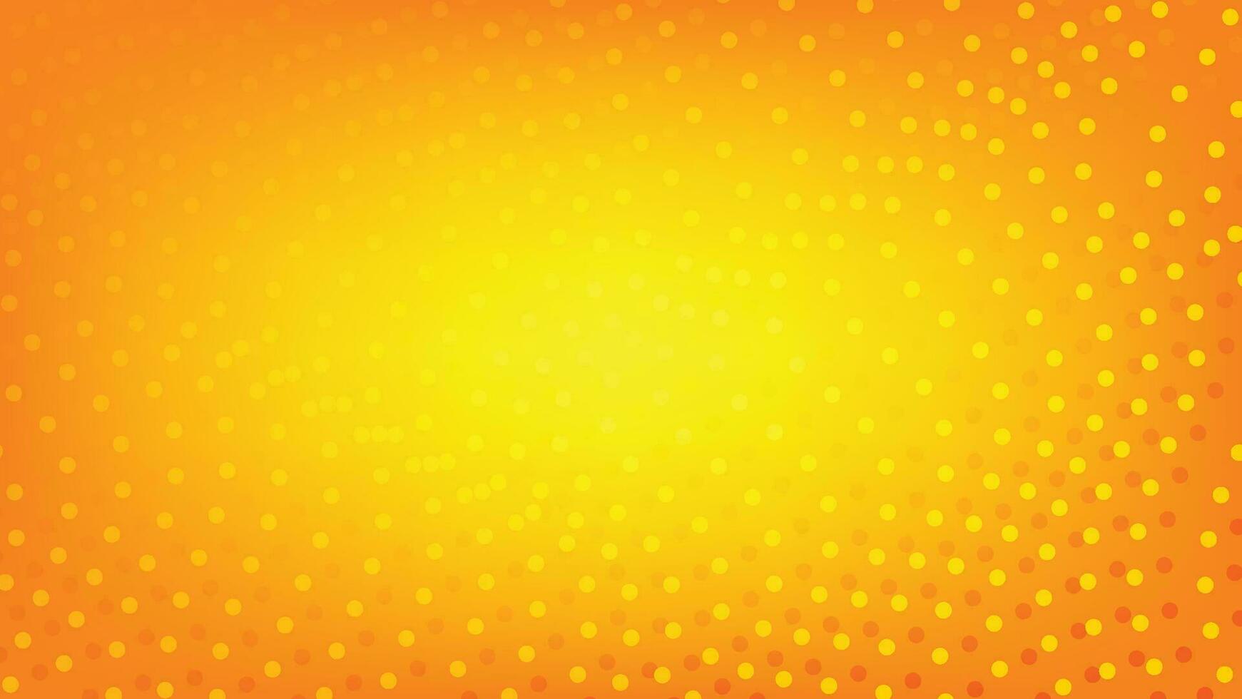 abstract background with dots wavy pattern on yellow and orange color gradient vector