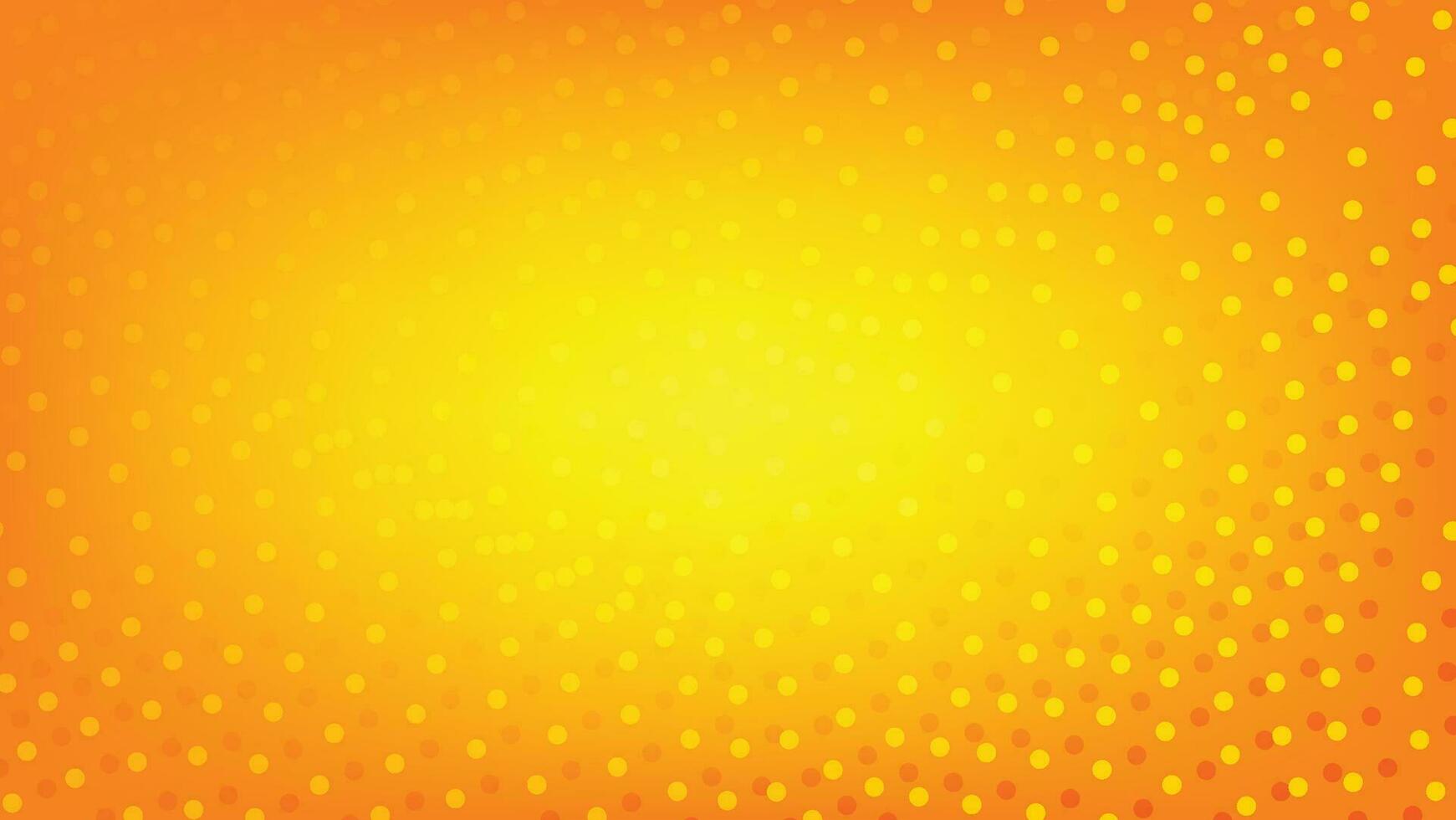 abstract background with dots wavy pattern on yellow and orange color gradient vector