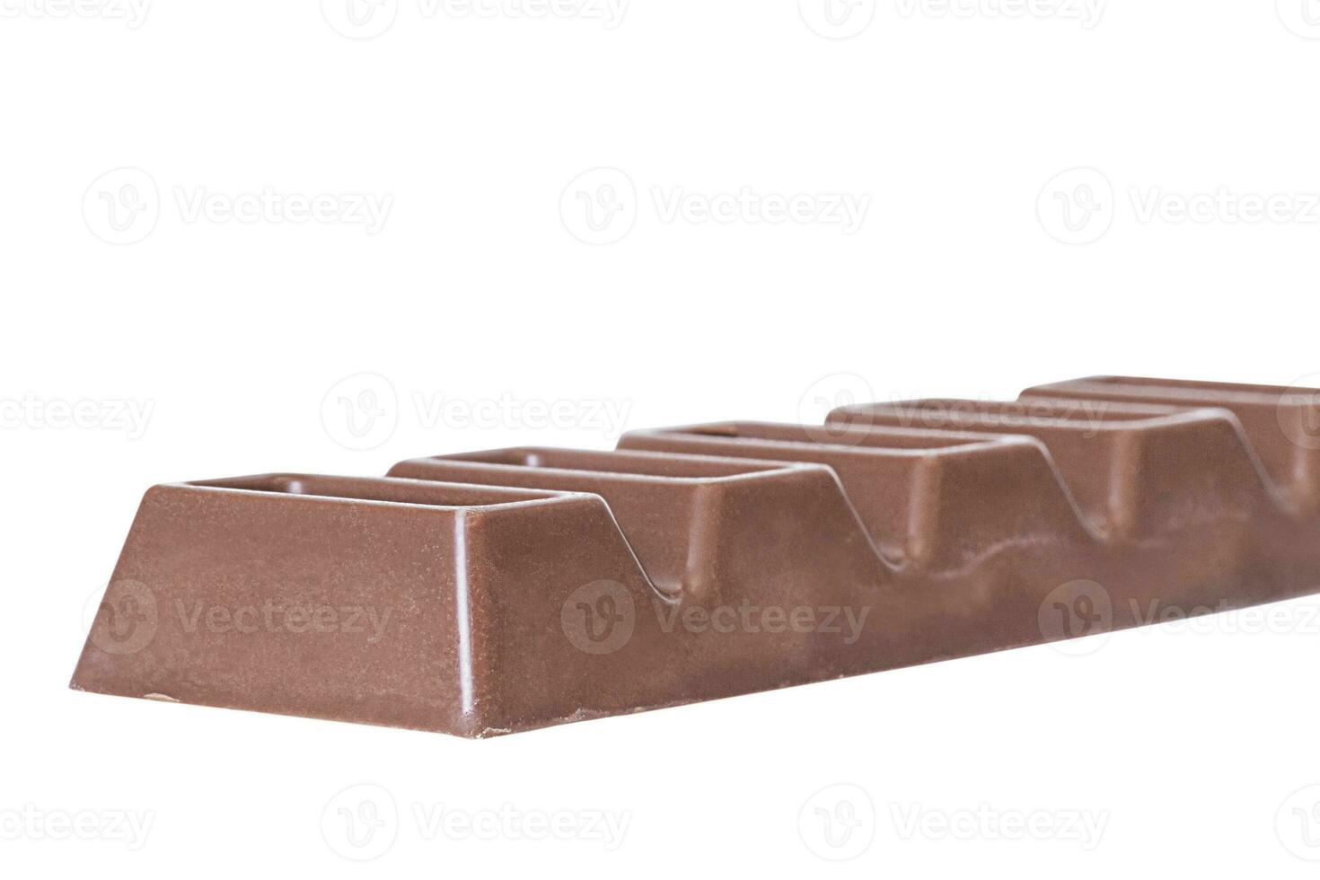 Chocolate bar isolate on white. Chocolate macro photo. photo