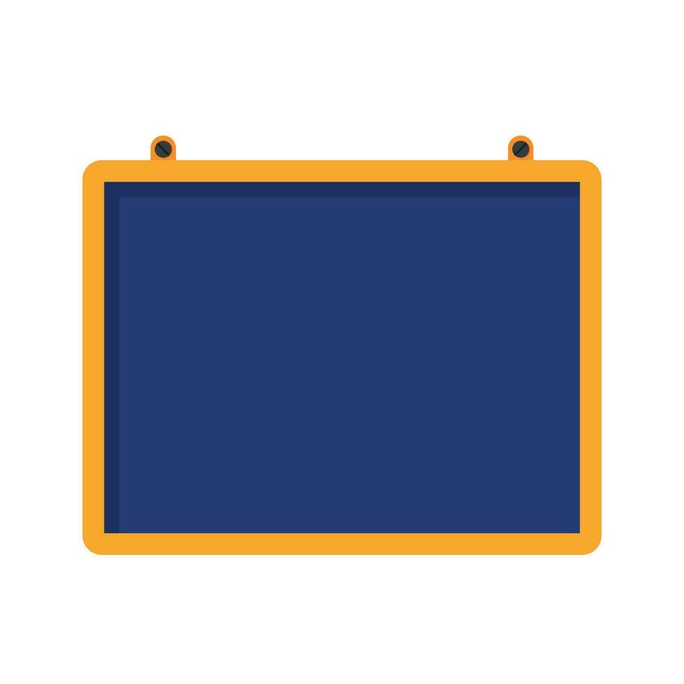 Empty Chalkboard School Animated Cartoon Vector Illustration