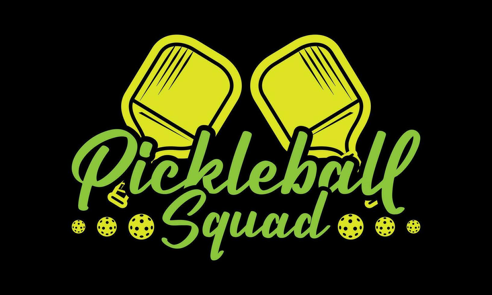 Pickleball typography lettering vector graphic t-shirt design. Pickleball squad. vintage retro style, Funny Pickleball Lover, Gifts, Posters, Greeting Cards, Textiles, and Sticker Vector Illustration.