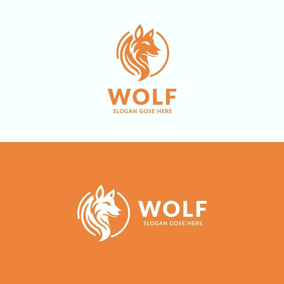 A Majestic Wolf Logo vector