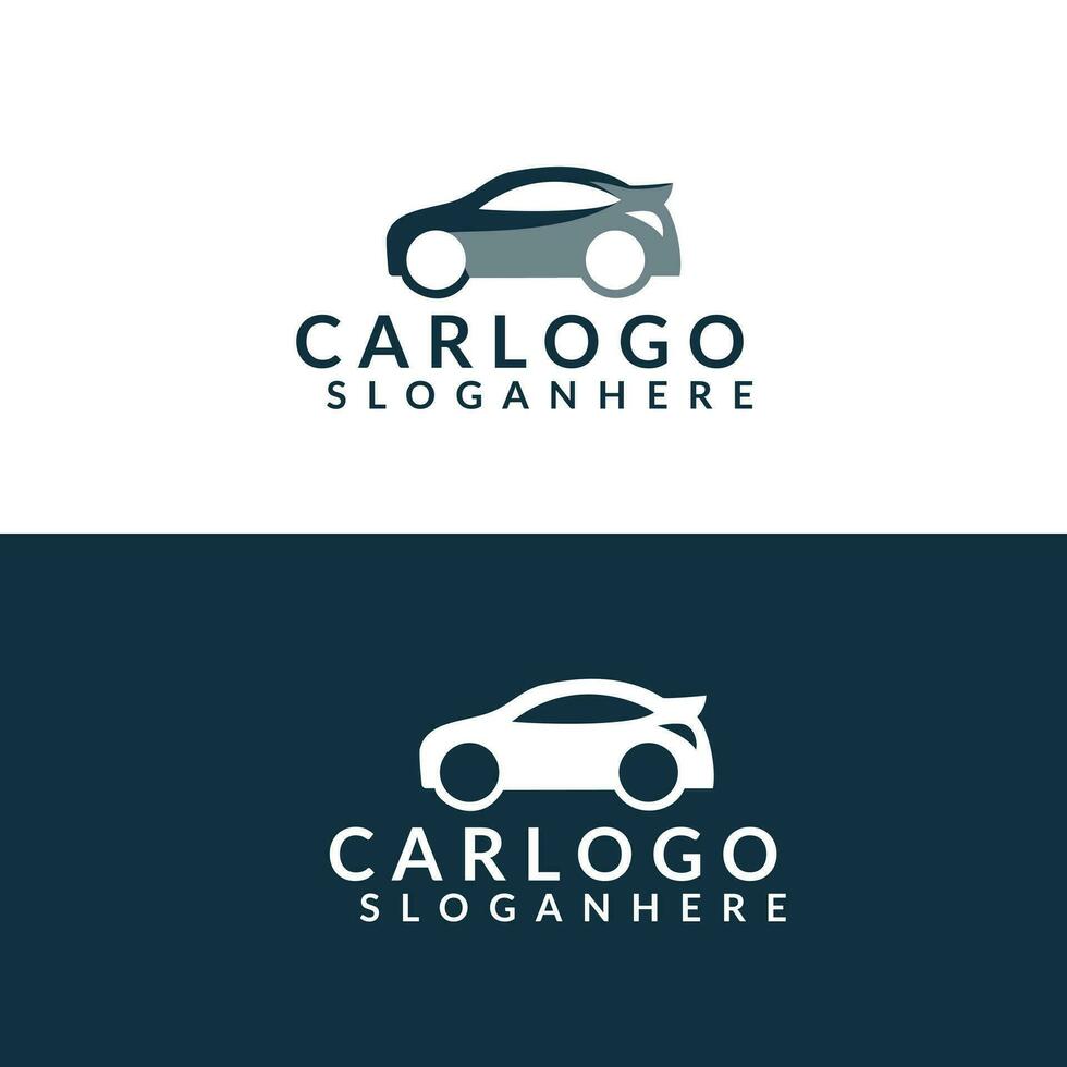 un pulcro y moderno coche logo vector