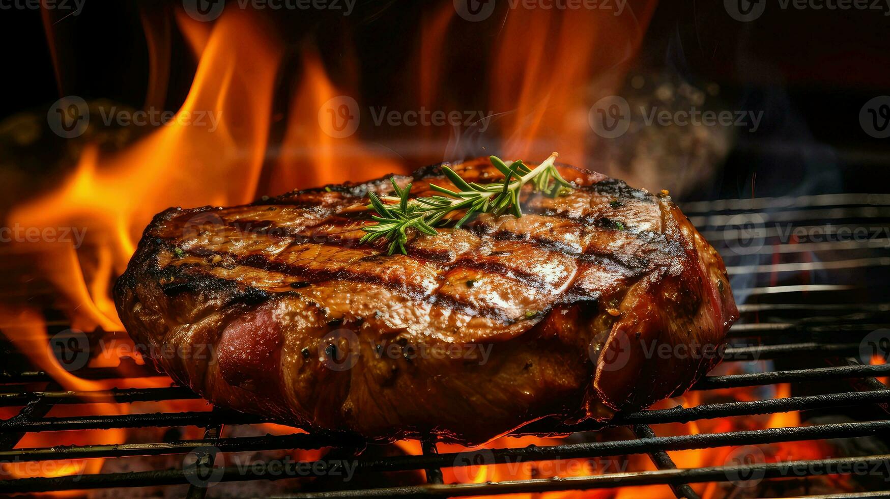 ai generado carne de vaca asado barbacoa comida foto