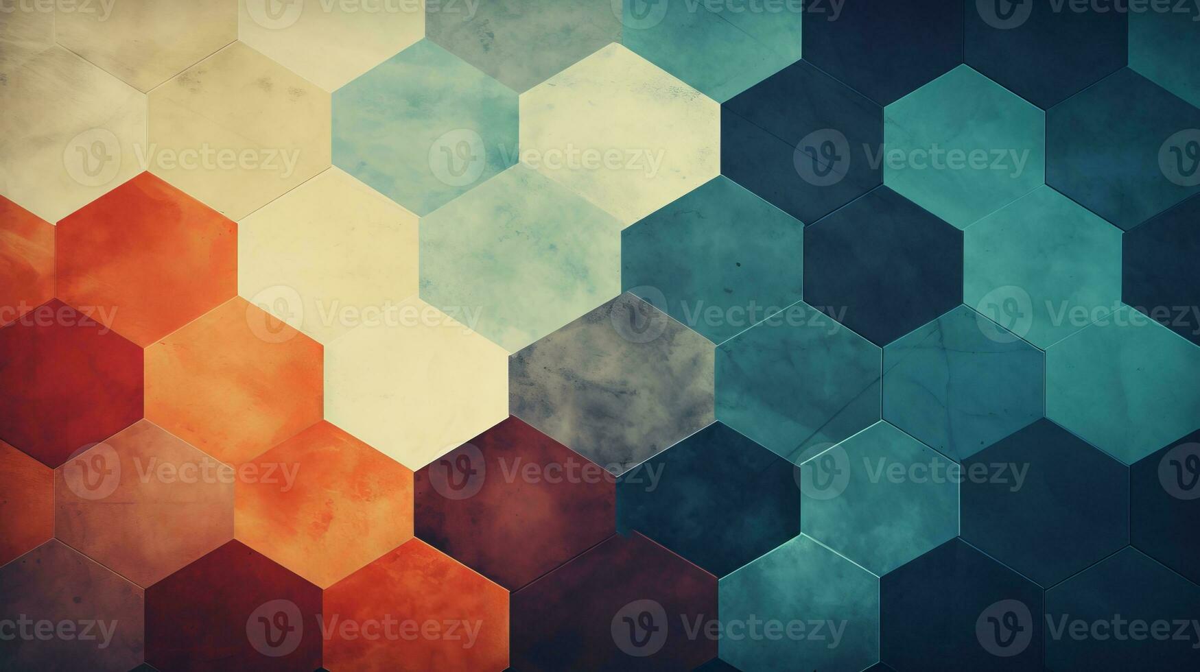 AI generated Stunning geometric abstract background with hexagonal elements in captivating cool color tones photo