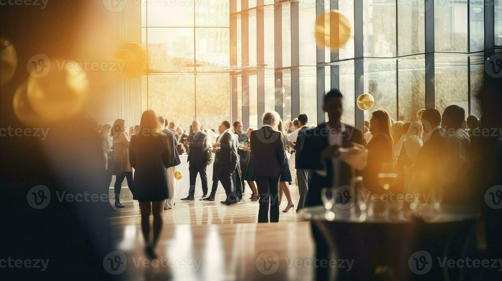 AI generated growth blur hall business photo