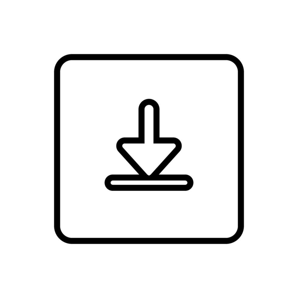 Download icon vector. Upload button illustration. Load symbol or logo. vector