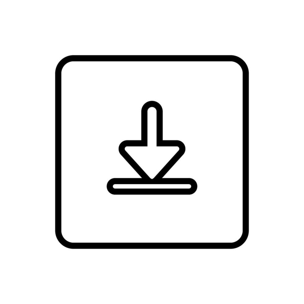 Download icon vector. Upload button illustration. Load symbol or logo. vector