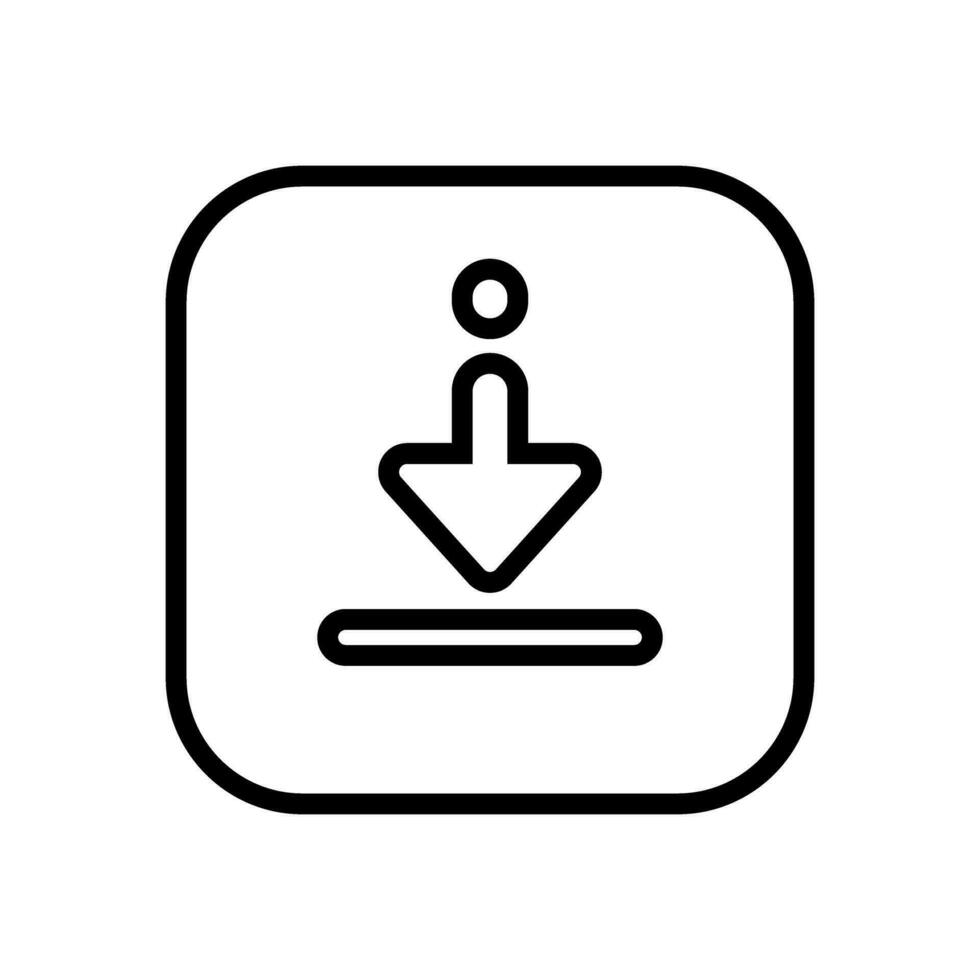 Download icon vector. Upload button illustration. Load symbol or logo. vector
