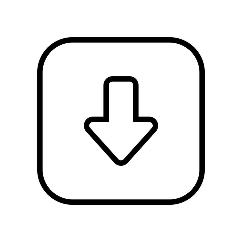 Download icon vector. Upload button illustration. Load symbol or logo. vector