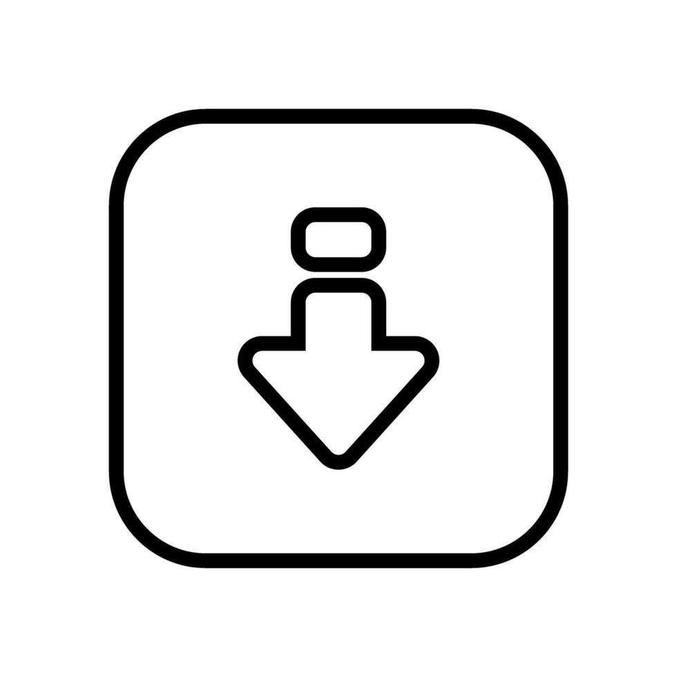 Download icon vector. Upload button illustration. Load symbol or logo. vector