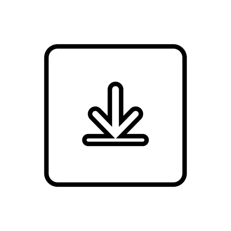 Download icon vector. Upload button illustration. Load symbol or logo. vector