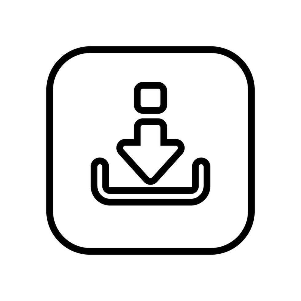Download icon vector. Upload button illustration. Load symbol or logo. vector