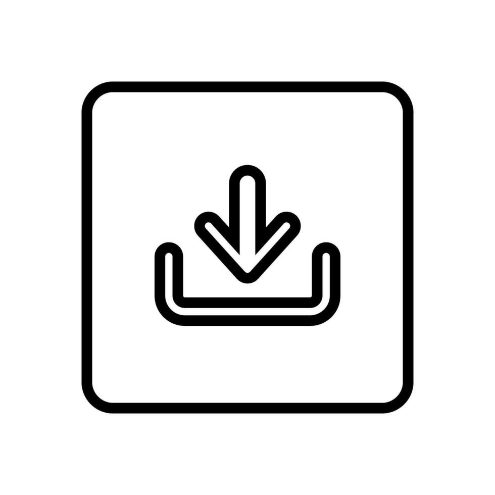 Download icon vector. Upload button illustration. Load symbol or logo. vector