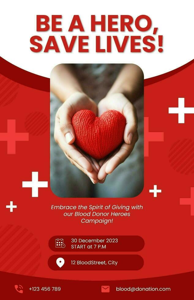 Blood Donation Poster template