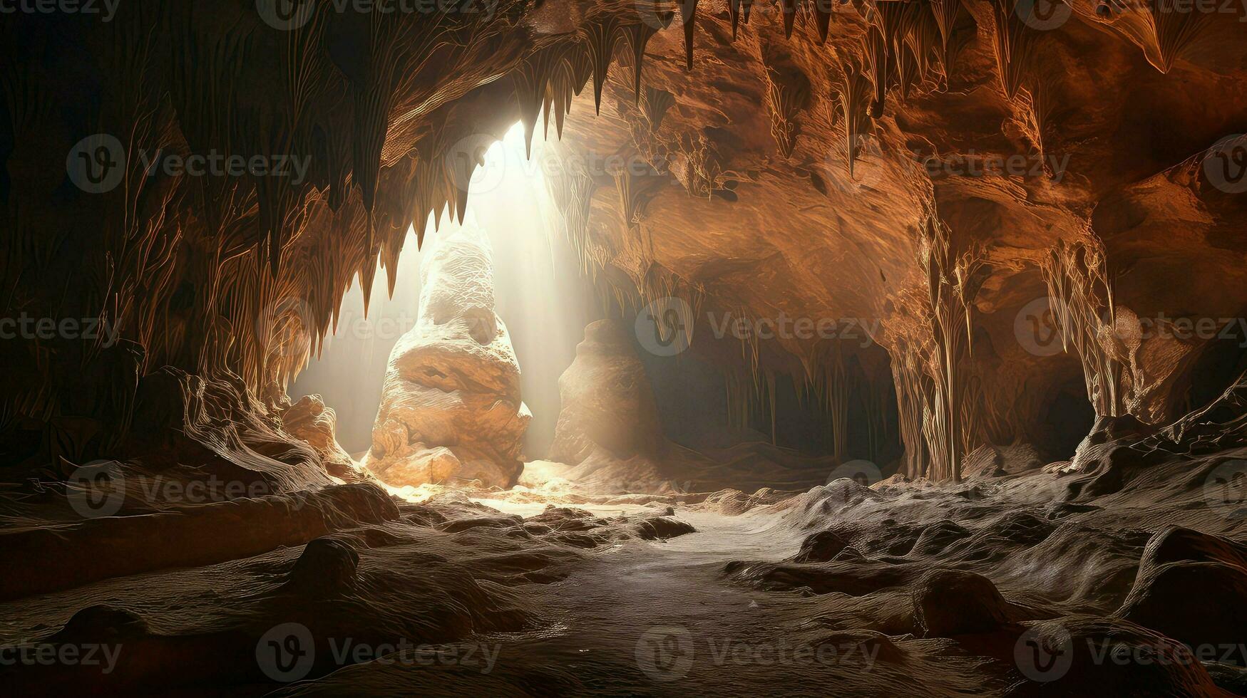 AI generated exploration solution cave landscape photo