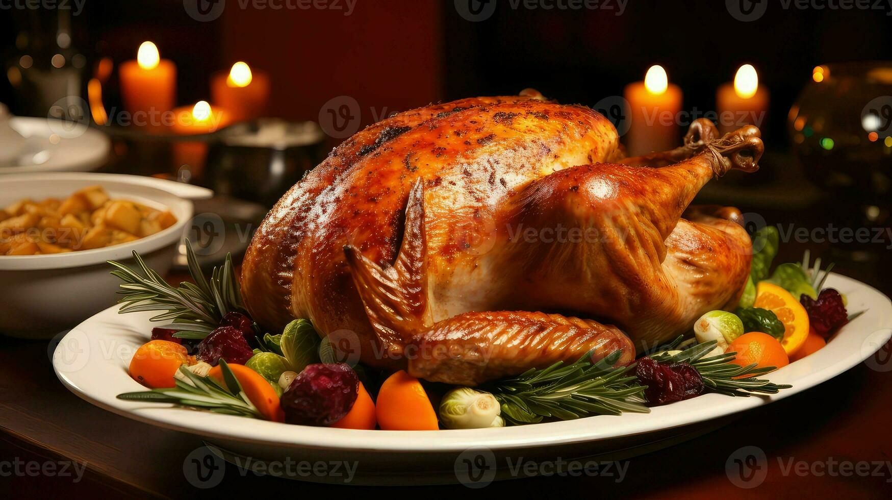 AI generated stuffing poultry turkey food photo