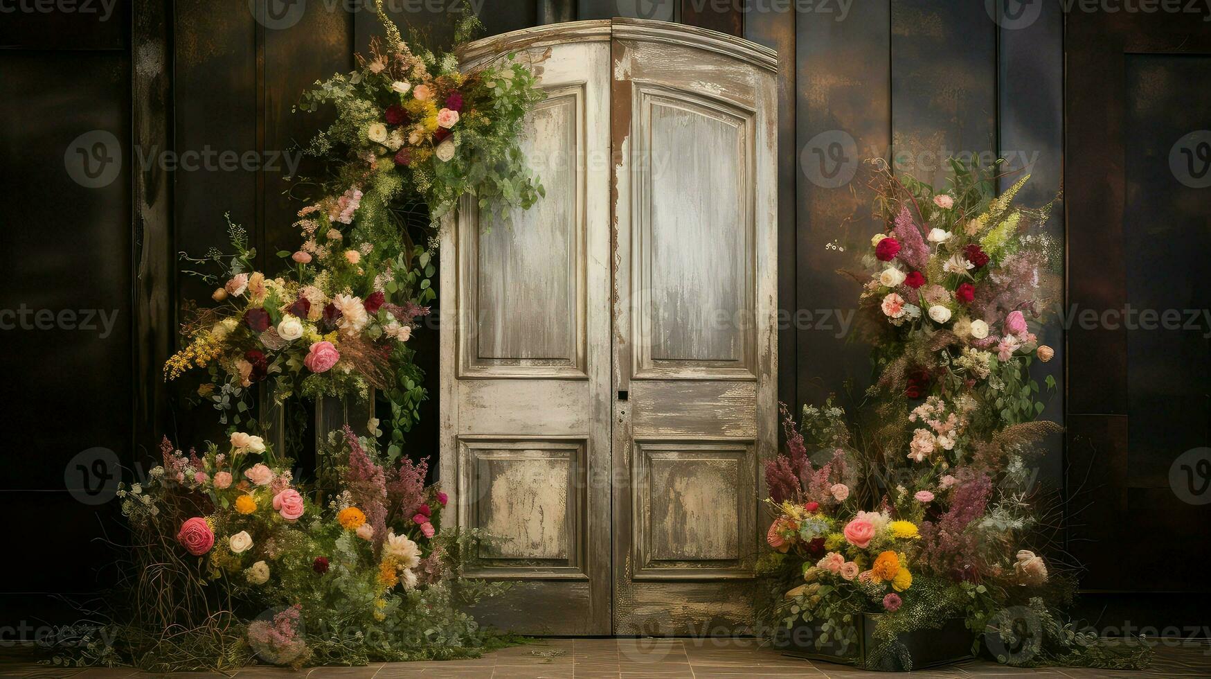 AI generated chic rustic elegant background photo