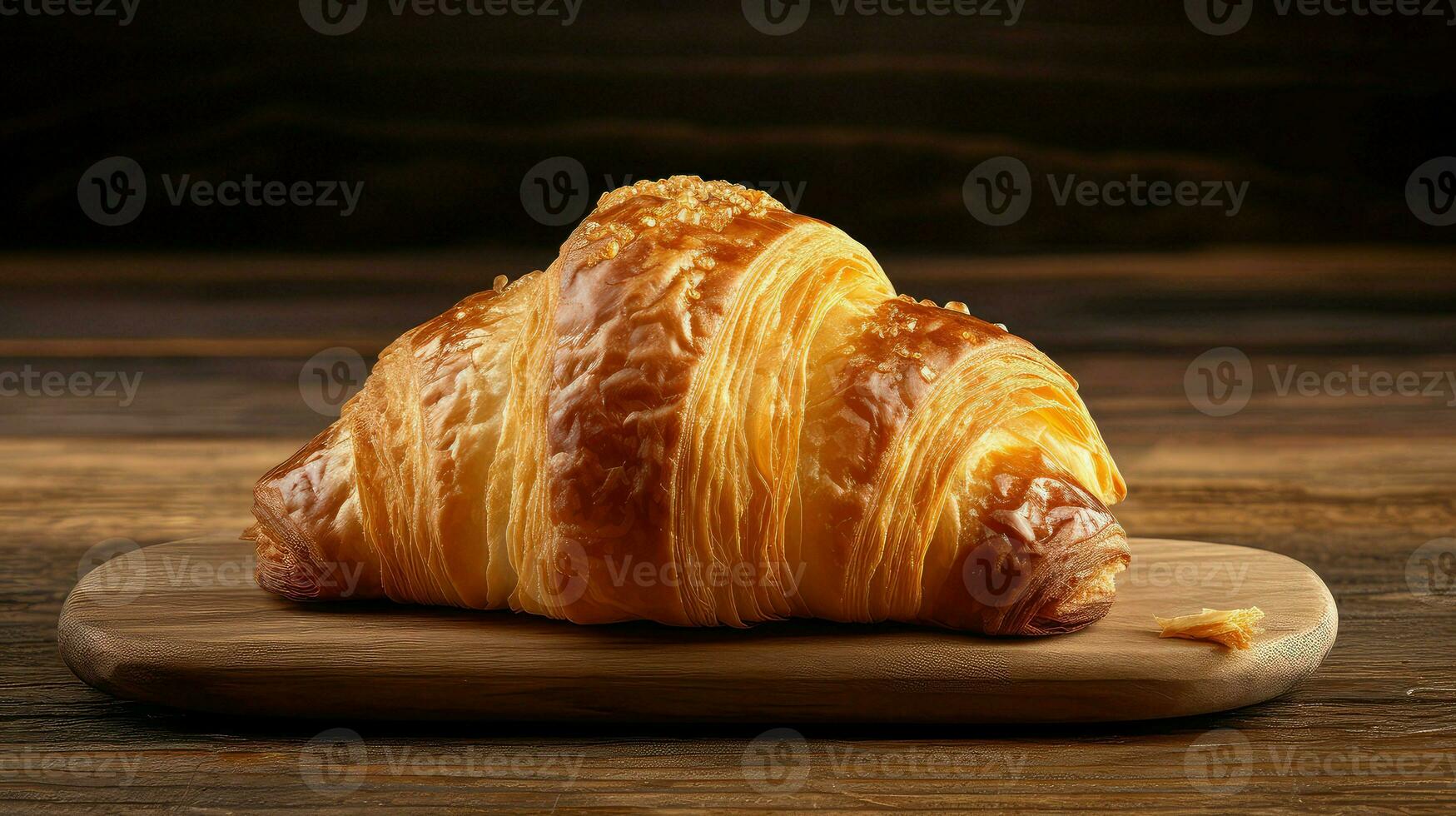 AI generated breakfast bun croissan food photo