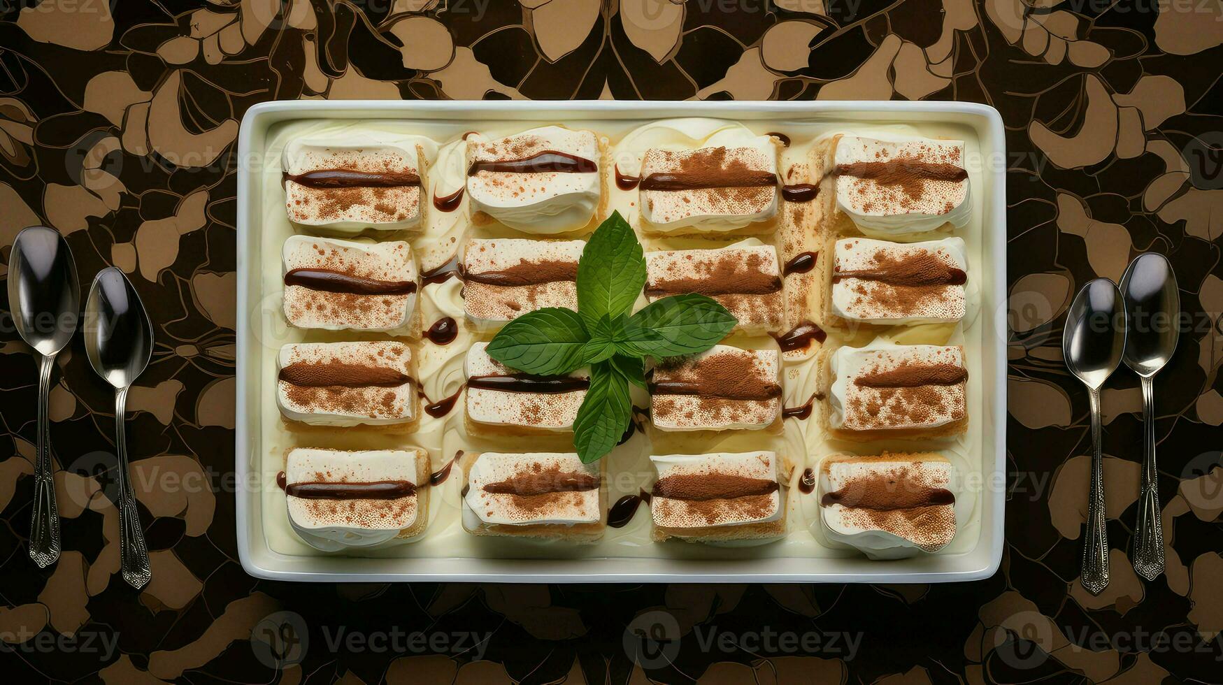 AI generated mascarpone italian tiramisu food photo