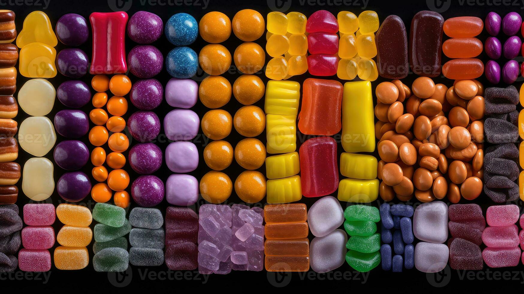 AI generated chocolates assortment candy food photo