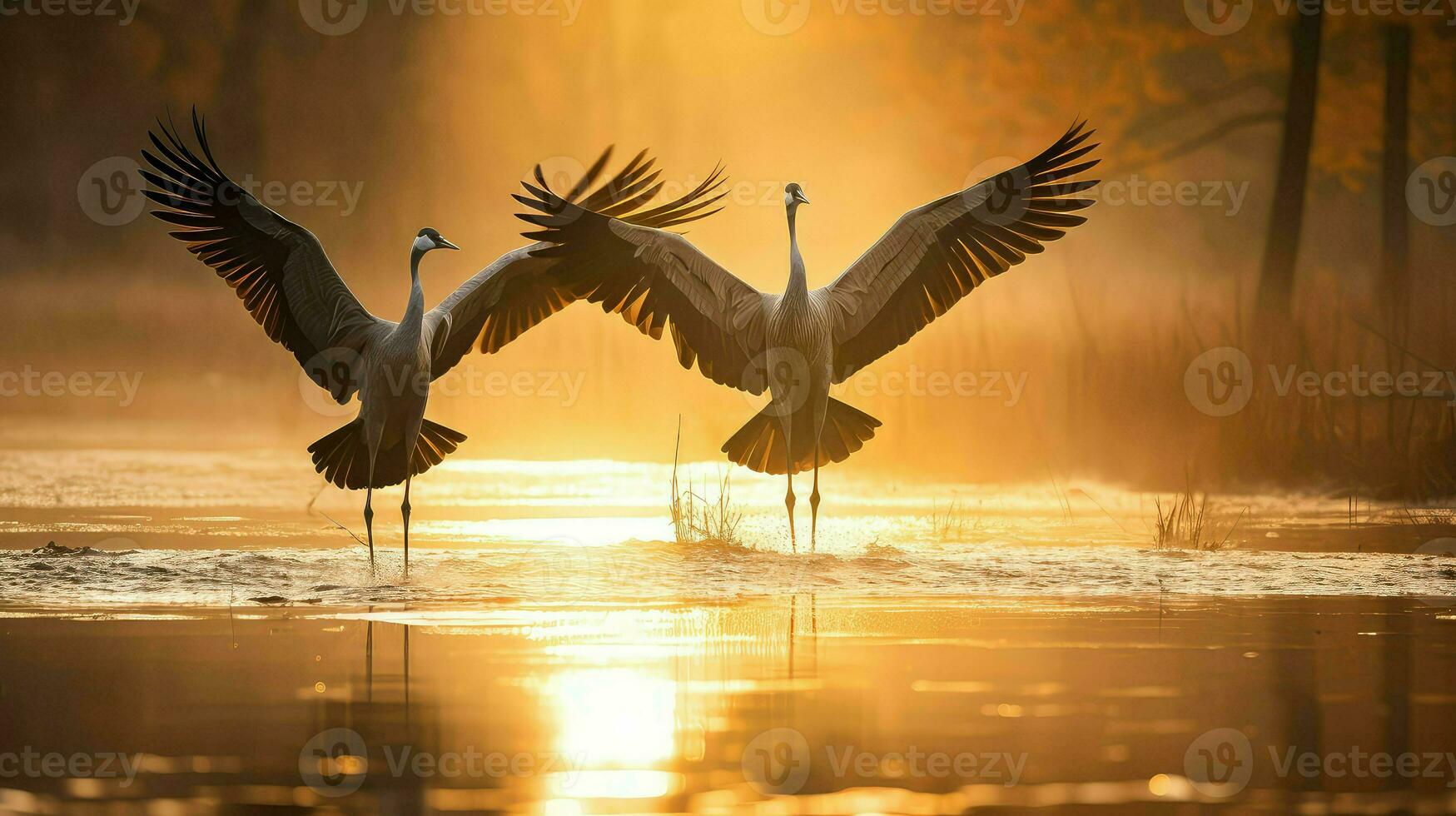 AI generated geese prairie pothole marsh photo