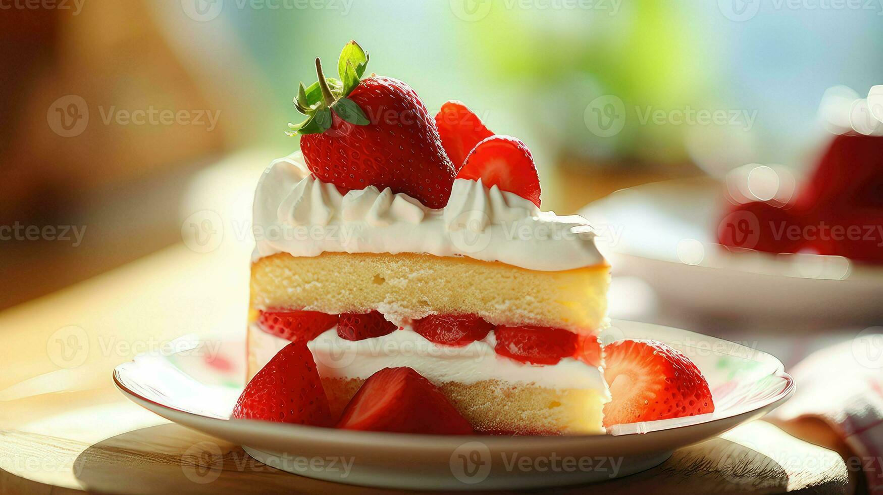 AI generated delicious closeup cake food photo