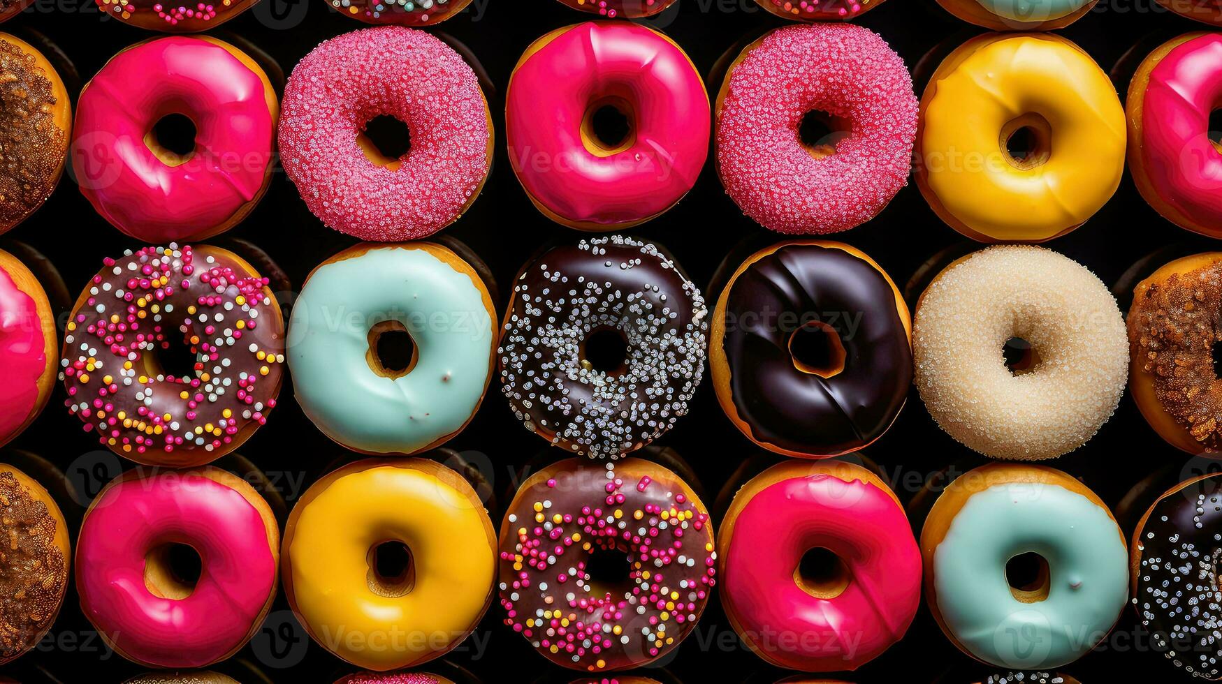 AI generated sprinkles round donut food photo