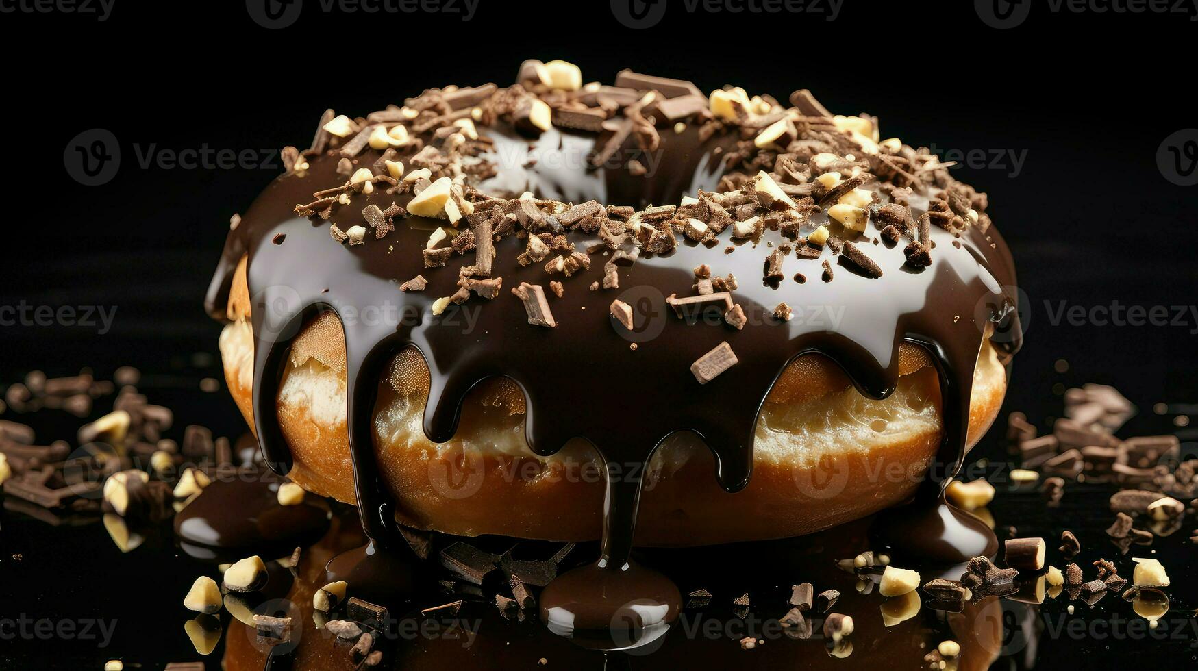 AI generated treat chocolate donut food photo