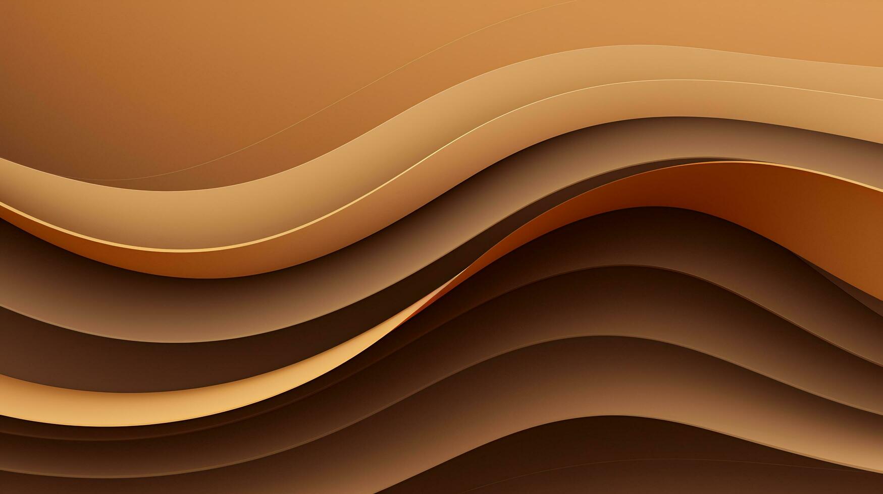 AI generated a brown background with a wavy design photo