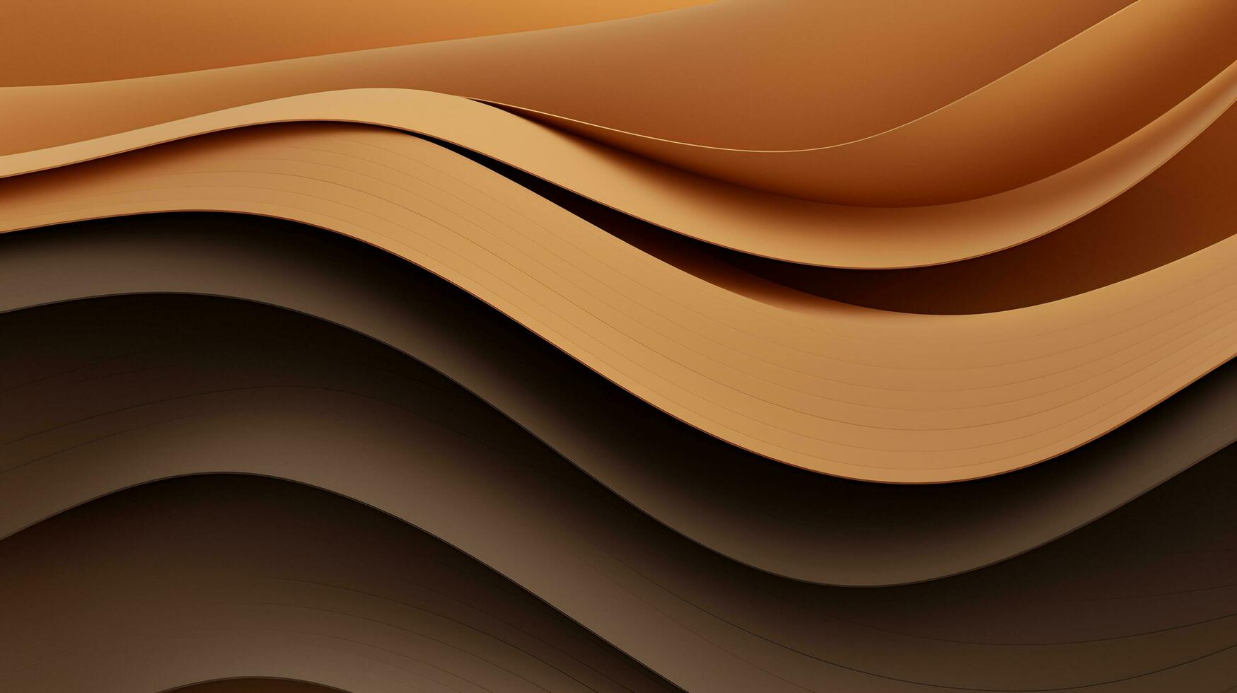 AI generated a brown background with a wavy design photo