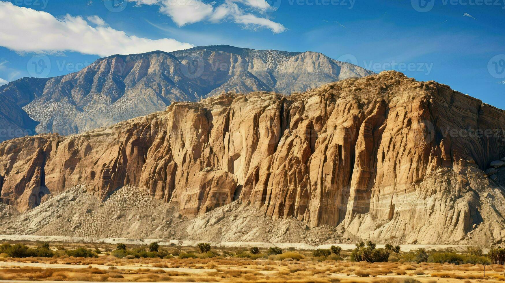 AI generated tectonic fault block mountains photo
