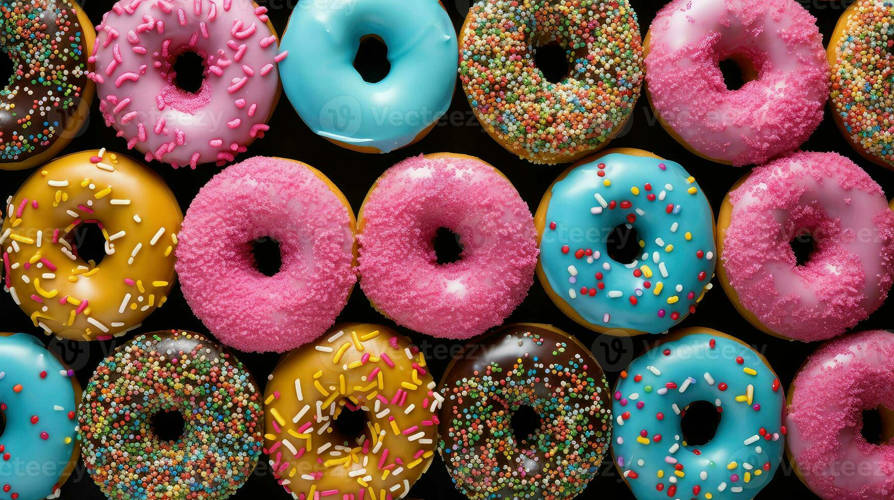 AI generated sugar fat donut food photo