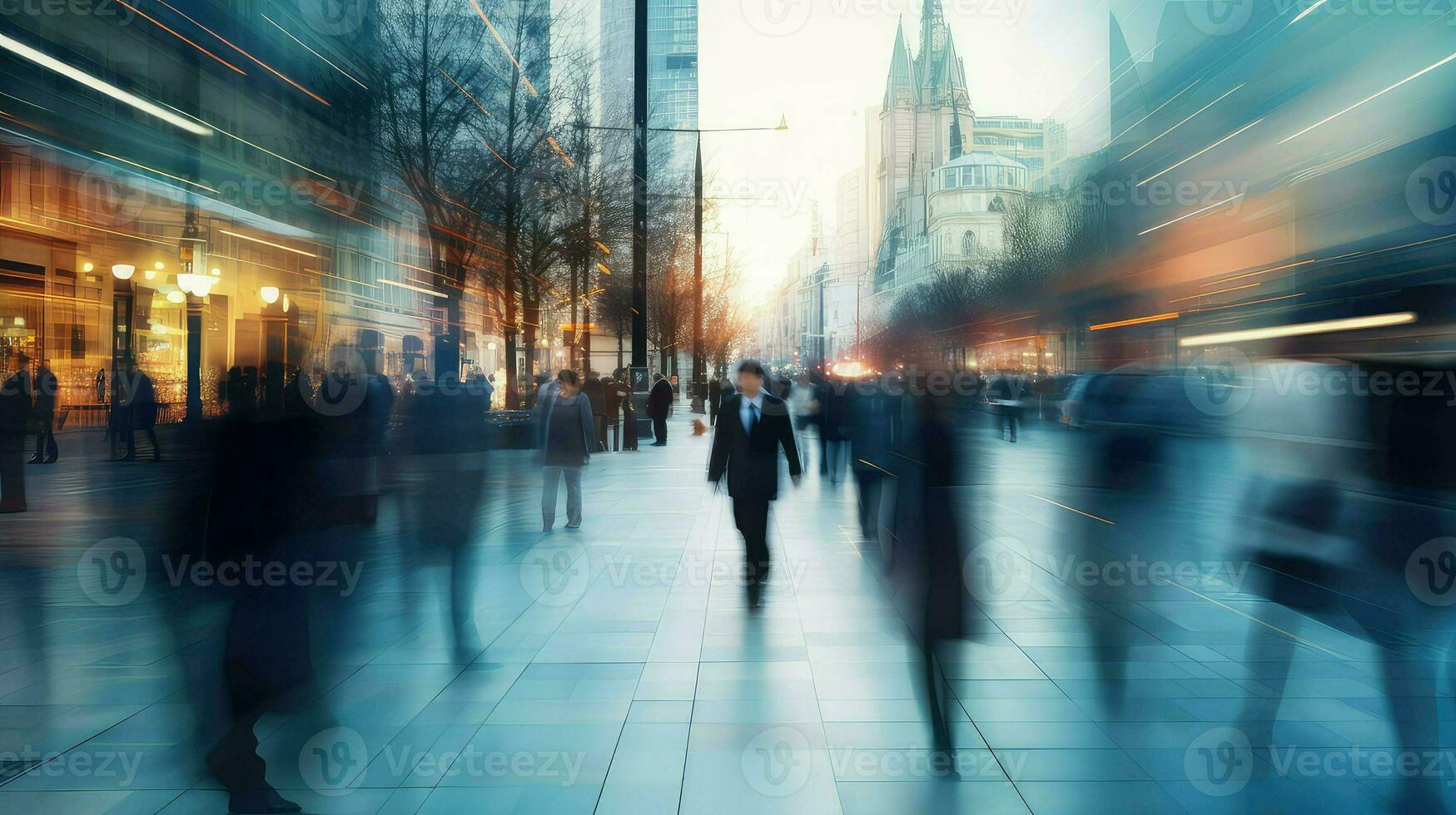 AI generated strategy blur view business photo