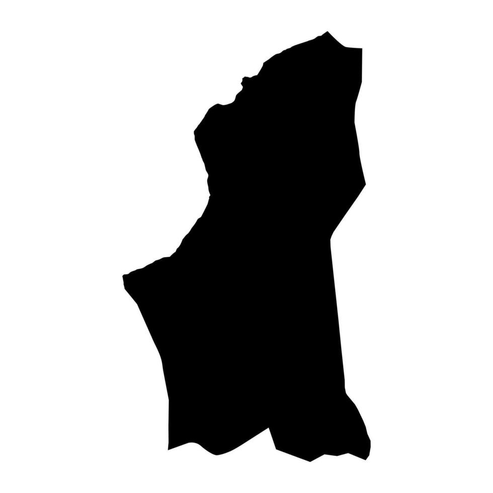 Nalut district map, administrative division of Libya. Vector illustration.