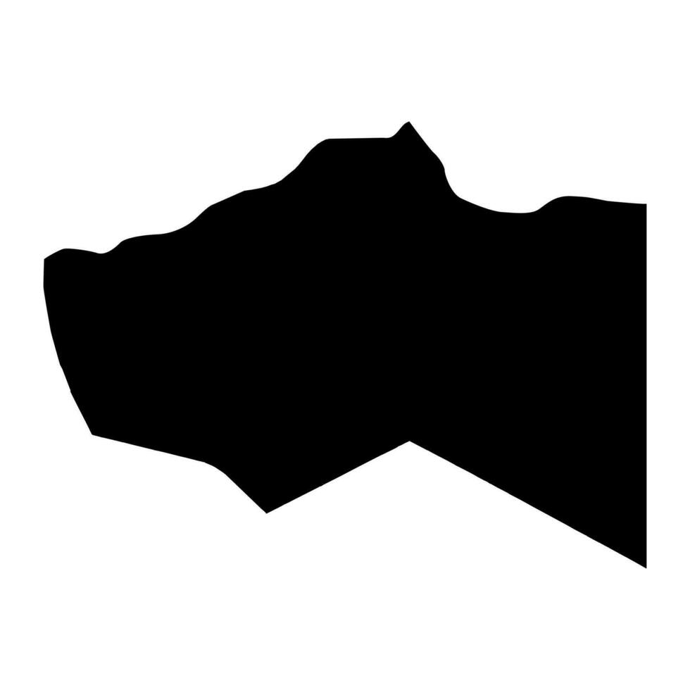 Murzuq district map, administrative division of Libya. Vector illustration.