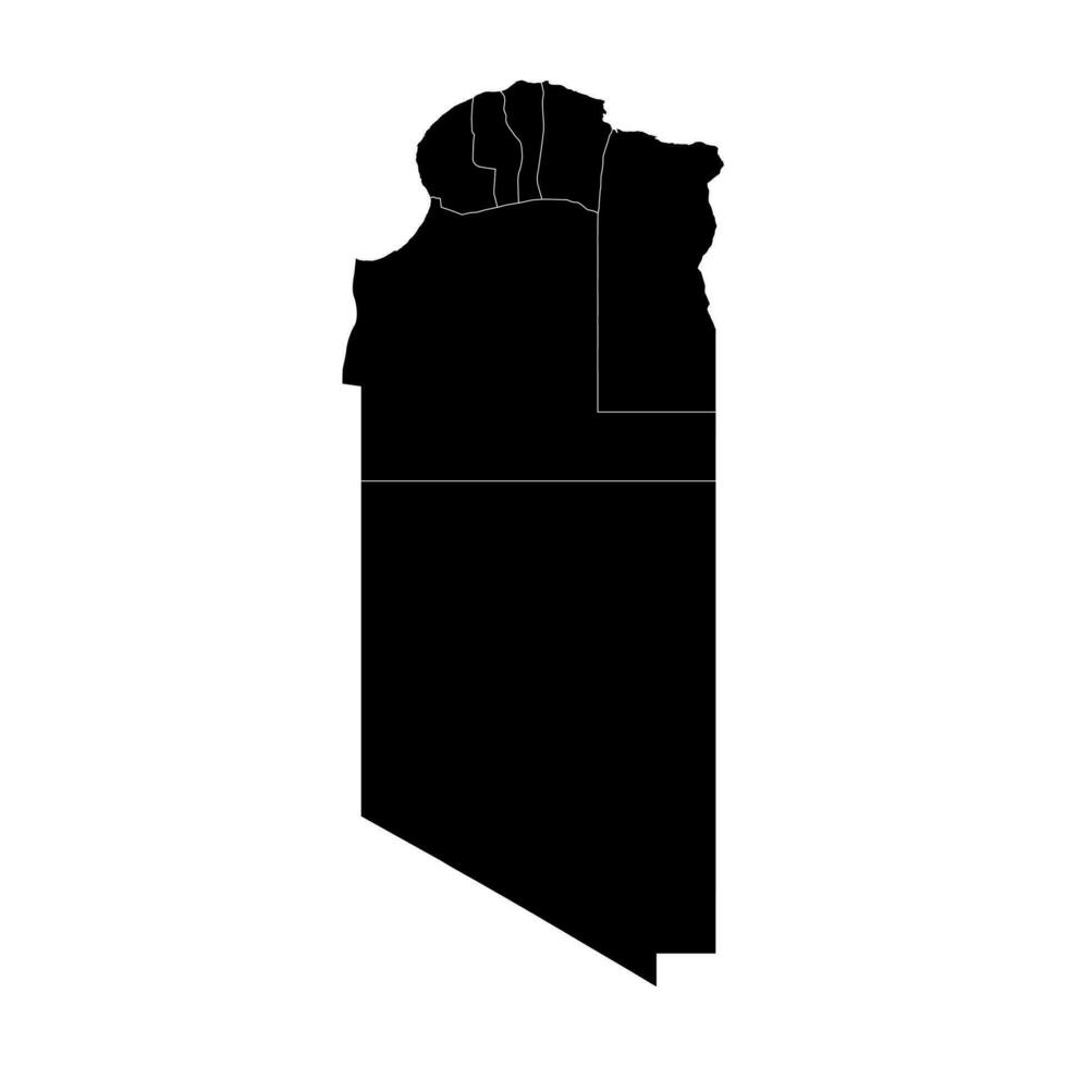 Cyrenaica region map, administrative division of Libya. Vector illustration.