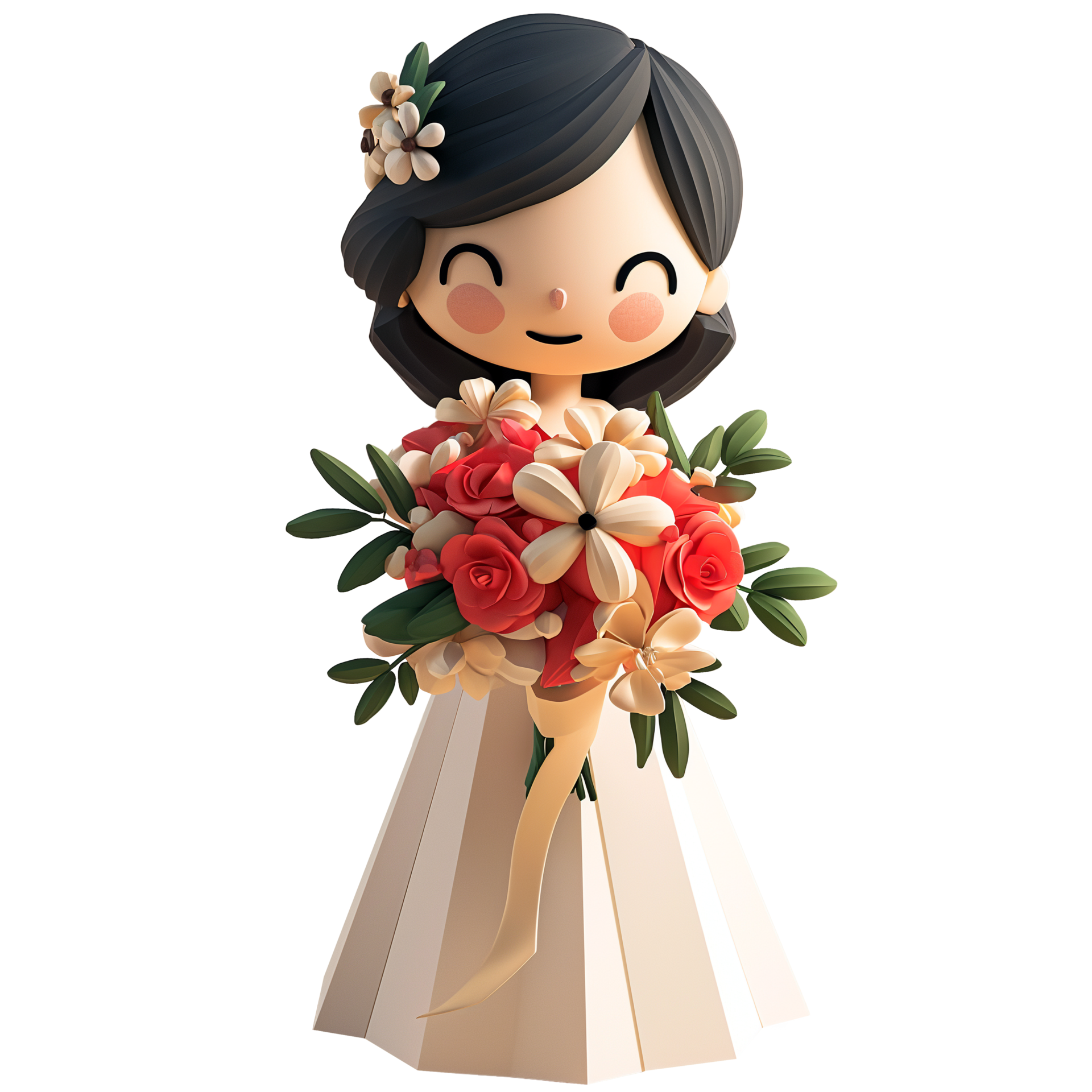 ai-generated-woman-in-wedding-dress-carrying-flowers-3d-design