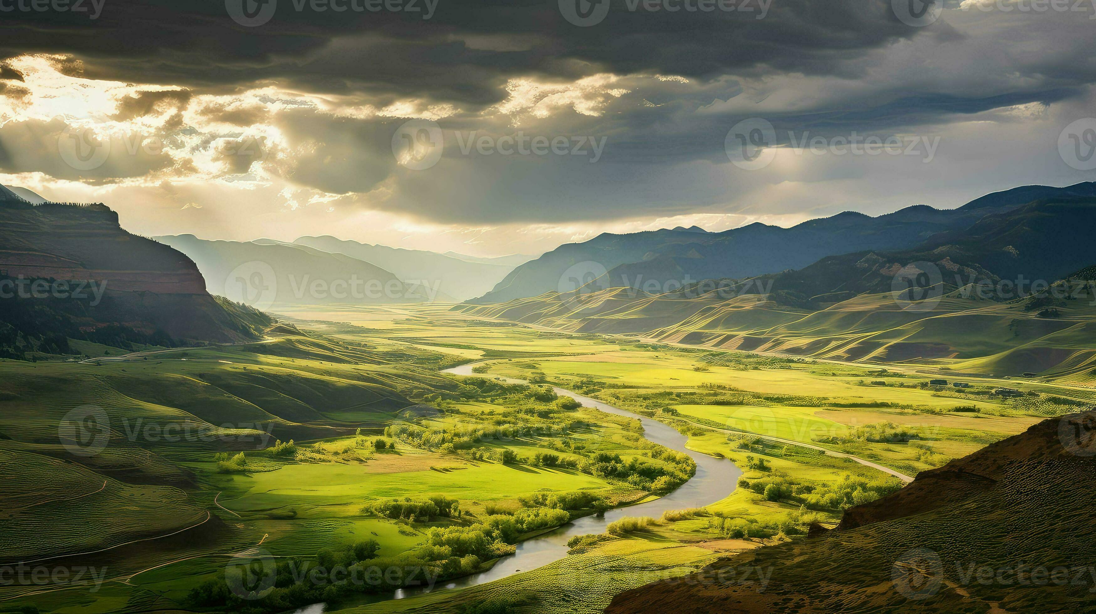 AI generated geology u shaped valley 36036353 Stock Photo at Vecteezy