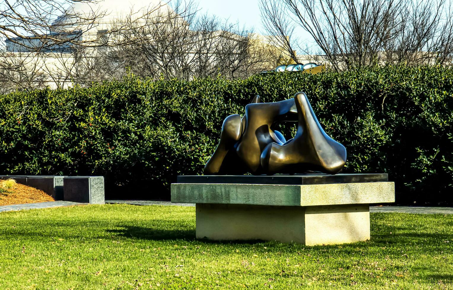 Washington DC, US - 12.16.2023 Sculpture at the in the Hirshhorn Museum and Sculpture Garden on Independence Avenue and Seventh Street SW photo