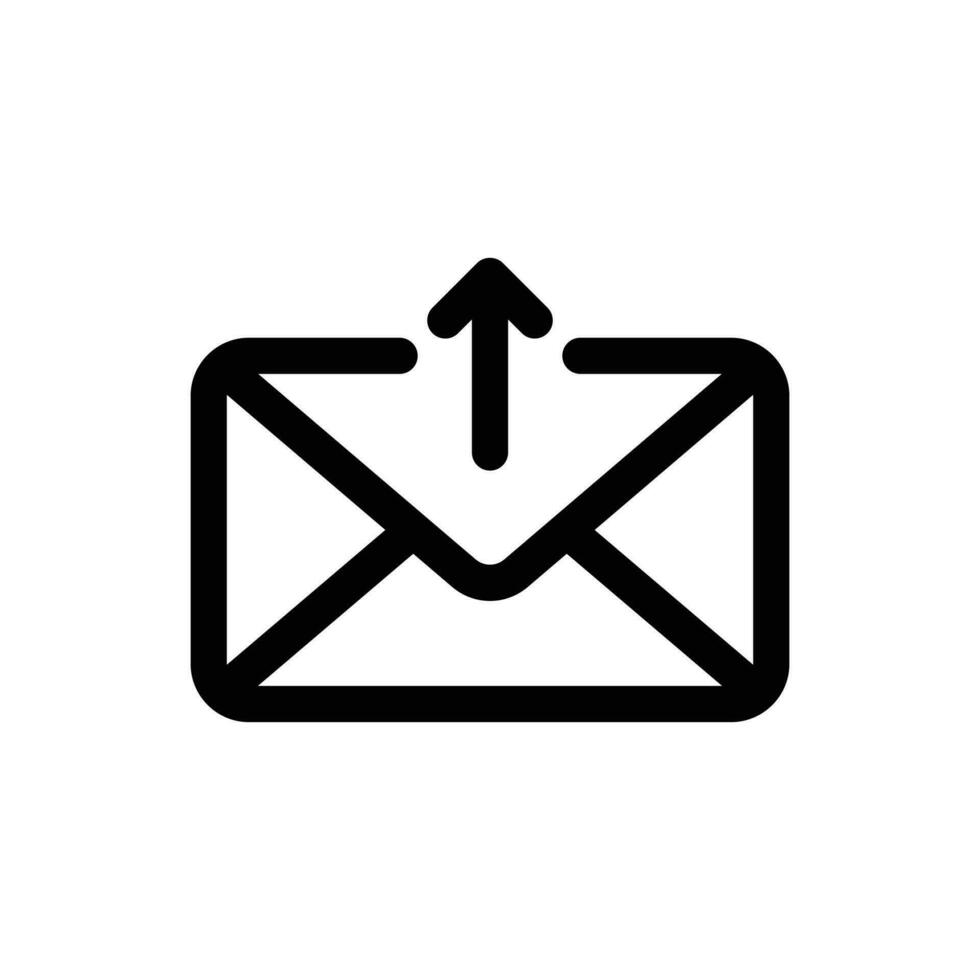 Outbox icon in trendy outline style isolated on white background. Outbox silhouette symbol for your website design, logo, app, UI. Vector illustration, EPS10.