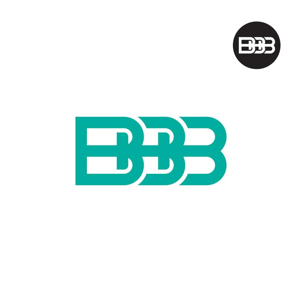 letra bbb monograma logo diseño vector