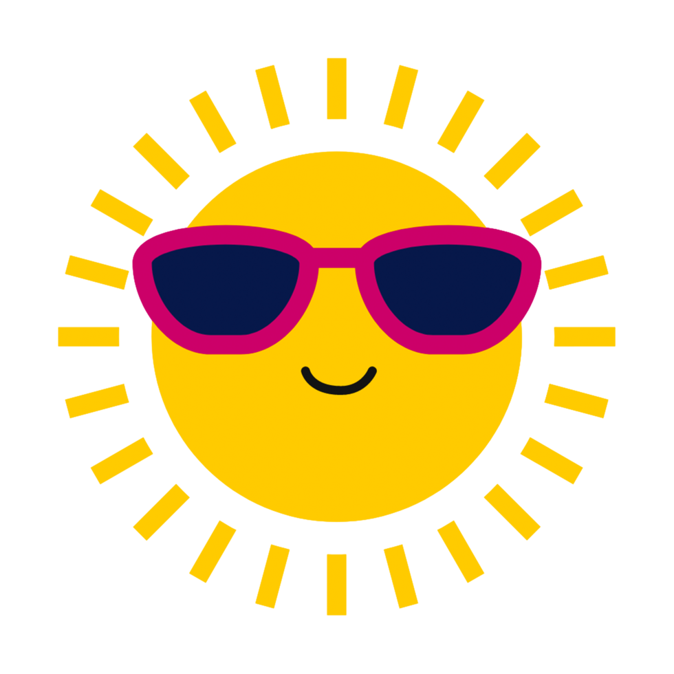 AI generated Cute Smile Sun Vector png