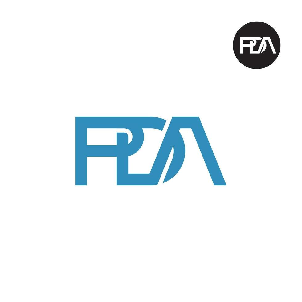 Letter PDA Monogram Logo Design vector