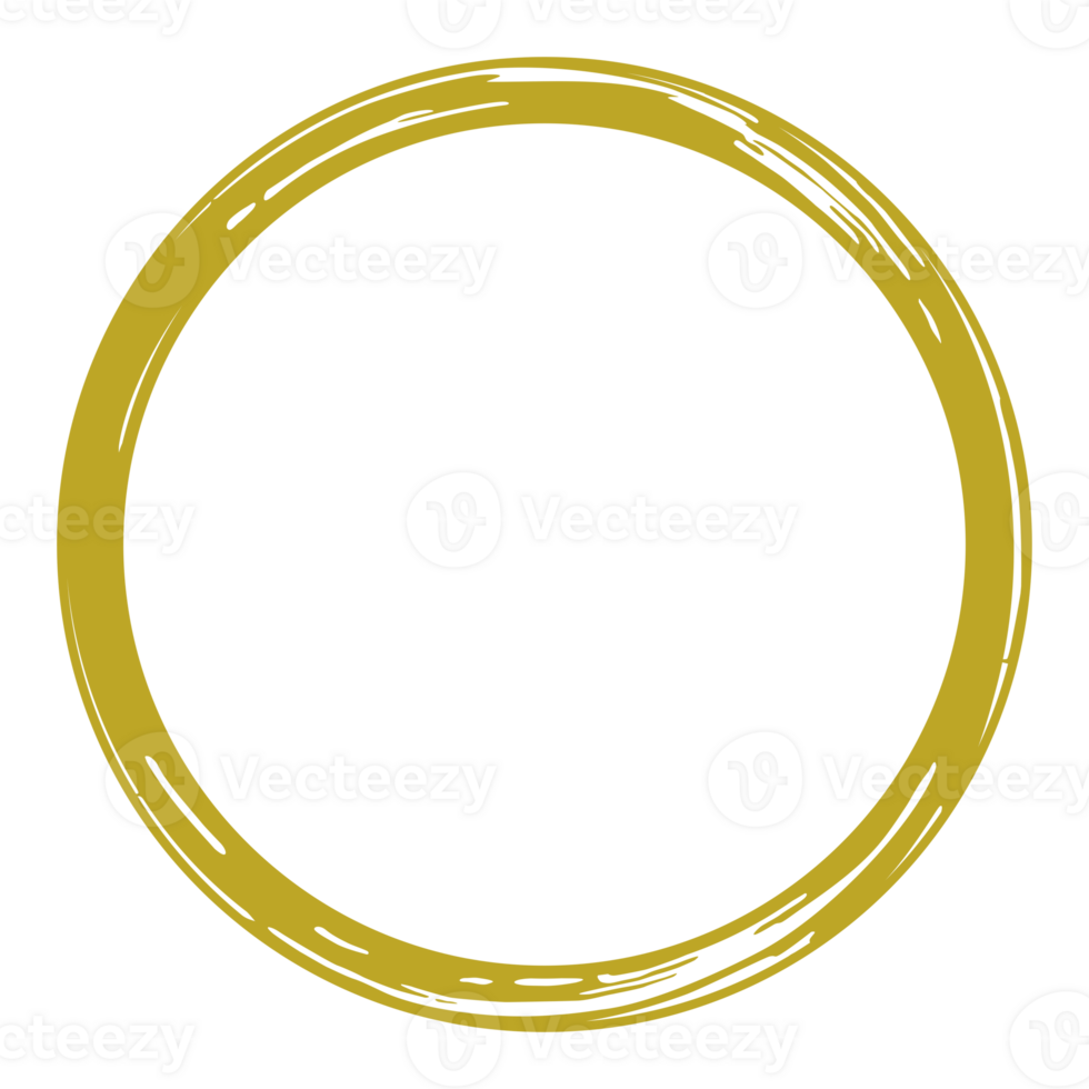 zen cirkel ikon symbol i guld Färg. estetisk cirkel form för logotyp, konst ram, konst illustration, hemsida eller grafisk design element. formatera png