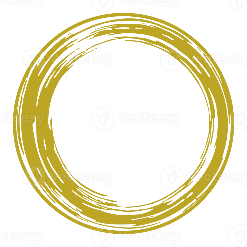 zen cirkel ikon symbol i guld Färg. estetisk cirkel form för logotyp, konst ram, konst illustration, hemsida eller grafisk design element. formatera png