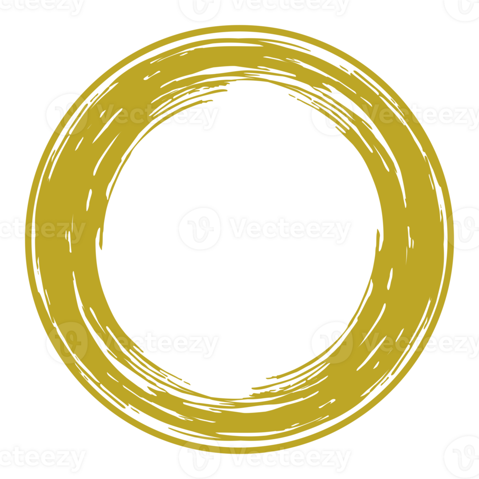 zen cirkel ikon symbol i guld Färg. estetisk cirkel form för logotyp, konst ram, konst illustration, hemsida eller grafisk design element. formatera png